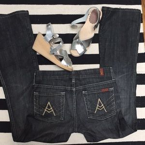 7 Seven for all Mankind Black Gray A Pocket Jeans